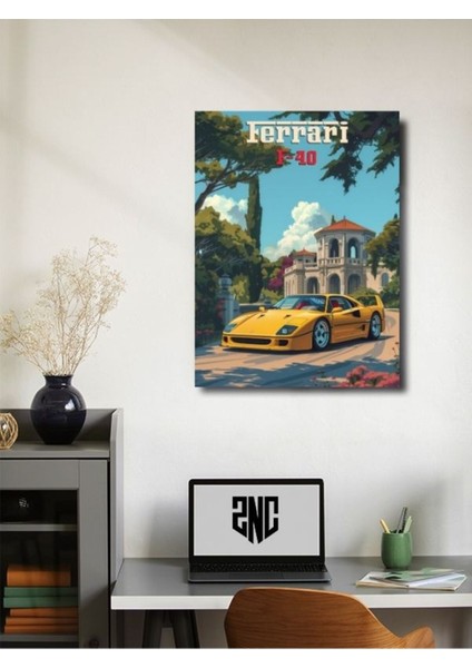 Ferrari F-40, Eşsiz Tasarım Otomobil Posterleri, Özel Tasarım Kağıt Poster fiyatları