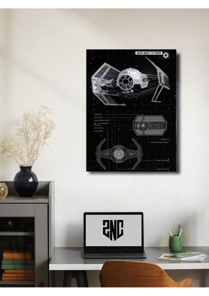 Tie Vader - Star Wars - Gemi Şemaları - Film & Dizi Posterleri, Özel Tasarım Kağıt Poster fiyatları