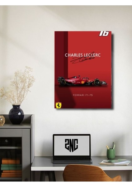 Charles Leclerc - Formula -1 - Eşsiz Tasarım Otomobil Posterleri, Özel Tasarım Kağıt Poster fiyatları