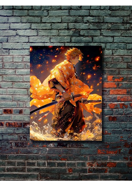 Zenitsu - Demon Slayer - Anime & Manga Posterleri, Özel Tasarım Kağıt Poster, Duvar Sanatı