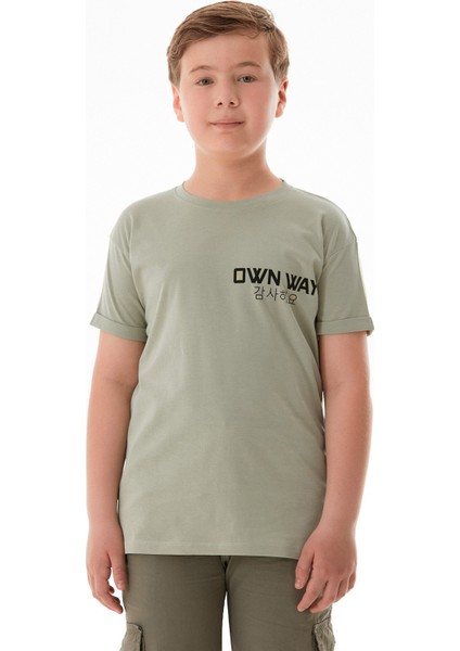 Own Way Yazı Baskılı Erkek Çocuk Tişört