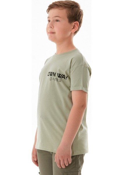 Own Way Yazı Baskılı Erkek Çocuk Tişört fırsatları