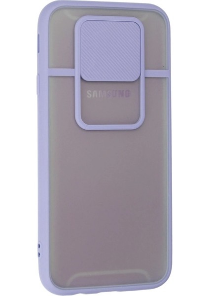 Samsung Galaxy J7 Pro / J730 Kılıf Palm Buzlu Kamera Sürgülü Silikon - Lila Ynsmr modelleri