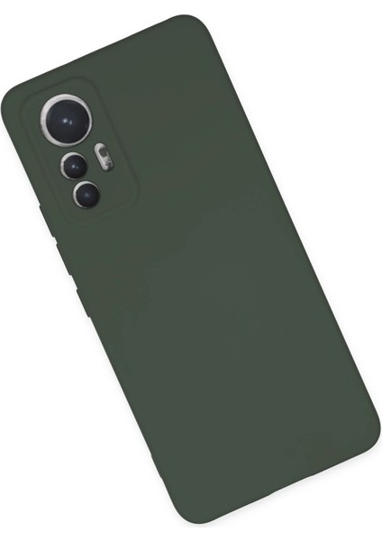 Xiaomi Mi 12 Lite Kılıf Nano Içi Kadife Silikon - Koyu Yeşil Ynsmr