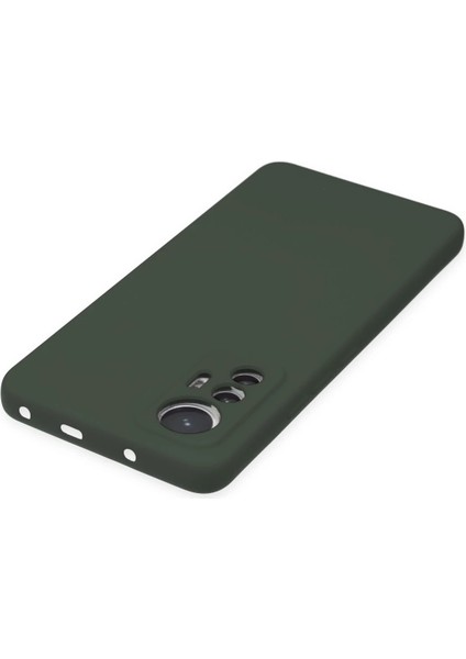 Xiaomi Mi 12 Lite Kılıf Nano Içi Kadife Silikon - Koyu Yeşil Ynsmr