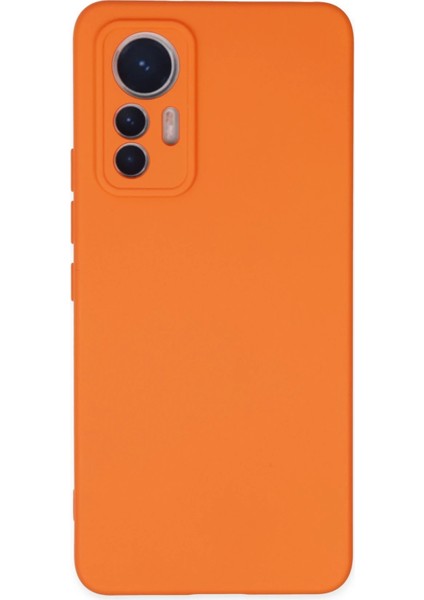 Xiaomi Mi 12 Lite Kılıf Nano Içi Kadife Silikon - Turuncu Ynsmr