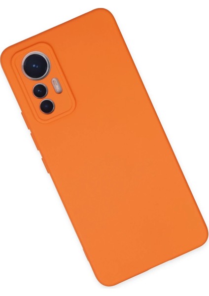 Xiaomi Mi 12 Lite Kılıf Nano Içi Kadife Silikon - Turuncu Ynsmr
