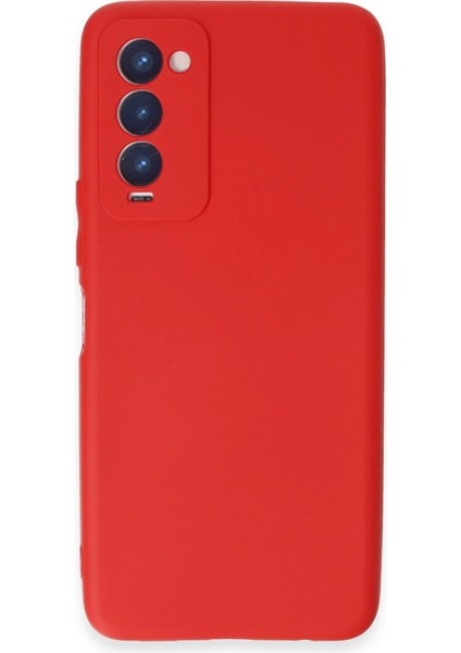 Tecno Camon 18 Kılıf First Silikon - Kırmızı Ynsmr