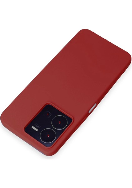 Vivo Y35 Kılıf First Silikon - Kırmızı Ynsmr