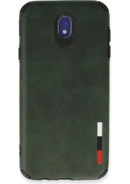 Samsung Galaxy J7 Pro / J730 Kılıf Loop Deri Silikon - Yeşil Ynsmr
