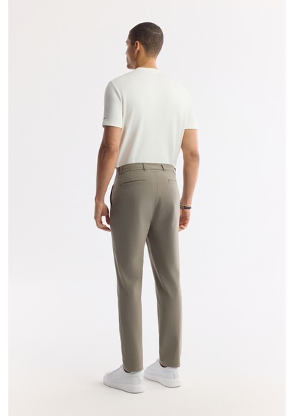Erkek Haki Slim Fit Beli Lastikli Bi Stretch Kumaş Pantolon A51y3077 modelleri