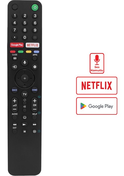 Weko Kl Sony Rmf-Tx500p Netflıx-Google Play Tuşlu Ses Komutlu Lcd Led Tv Kumanda fırsatları