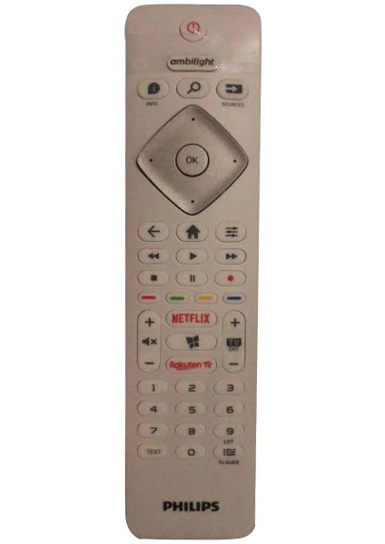Weko Kl Phılıps Ambılıght Netflıx-Rakuten Tuşlu Beyaz LCD LED Tv Kumanda