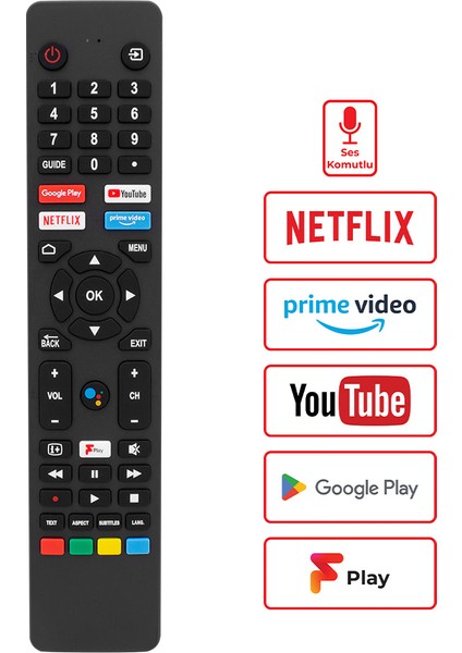 Kl Jvc Rm-C3250 Netflıx-Prıme Vıdeo-Google Play-Youtube Tuşlu Ses Komutlu Lcd Led Tv Kumanda indirimleri