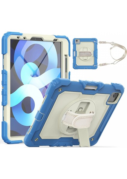 Apple iPad Pro 11 (2020) Kılıf Strap New Tablet Kapak - Mavi Ynsmr