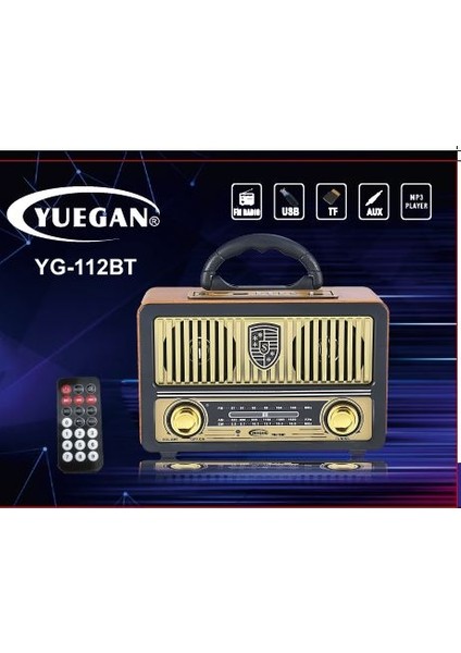 -112BT Usb/sd/fm/bluetooth Destekli Nostaljik Radyo