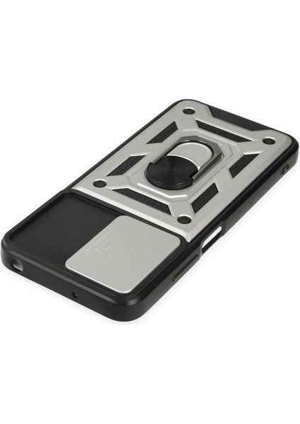 Xiaomi Poco M5 Kılıf Pars Lens Yüzüklü Silikon - Gümüş Ynsmr fırsatları