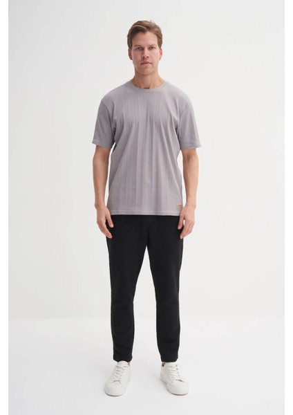 Bisiklet Yaka Gri Erkek T-Shirt 4163 modelleri