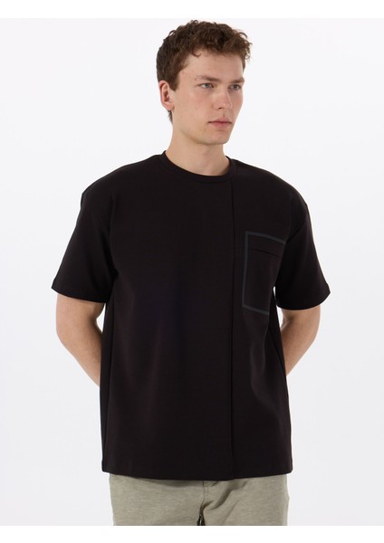 Gmg Fırenze Bisiklet Yaka Siyah Erkek T-Shirt GU25MSS03022