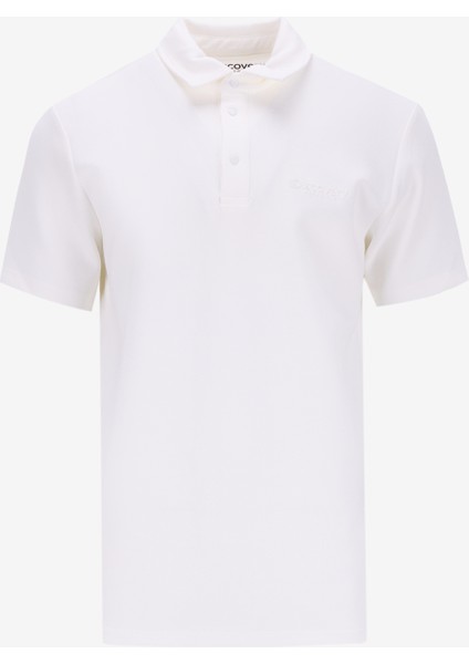 D5SM-TST3852 Kırık Beyaz Relaxed Düz Erkek Polo T-Shirt