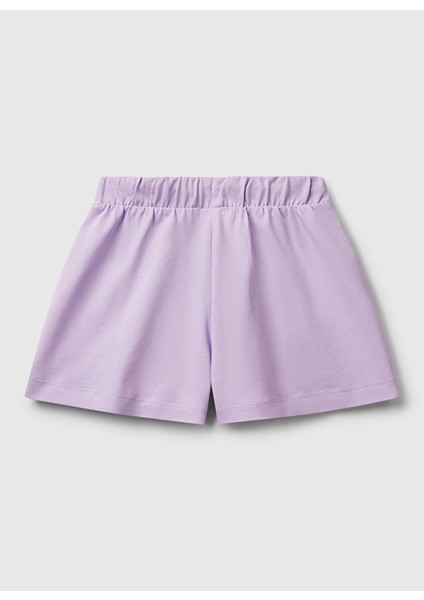 Normal Bel Regular Fit Lila Kız Çocuk Şort 3BL0C903I