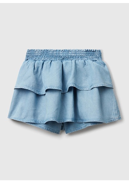 Normal Bel Regular Fit Indigo Düz Mini Kız Çocuk Etek 4FFKC903U modelleri