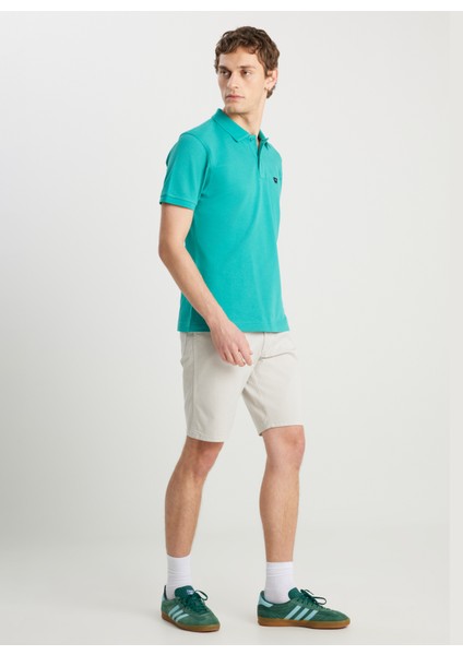 Slim Fit Taş Erkek Şort W21120513 5 Cep Non Denim Şort