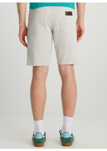Slim Fit Taş Erkek Şort W21120513 5 Cep Non Denim Şort