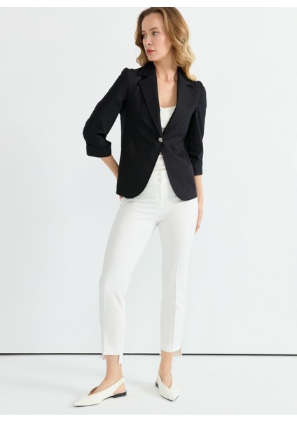 Standart Siyah Kadın Ceket 25YSL1474