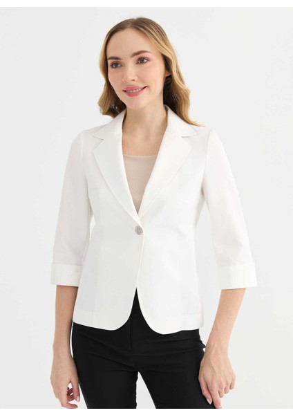 Standart Ekru Kadın Ceket 25YSL1474