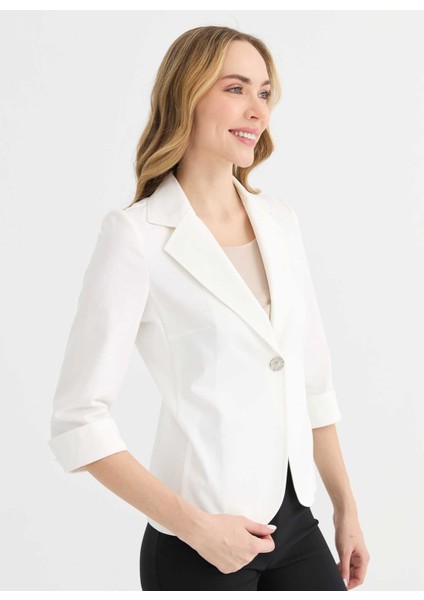 Standart Ekru Kadın Ceket 25YSL1474