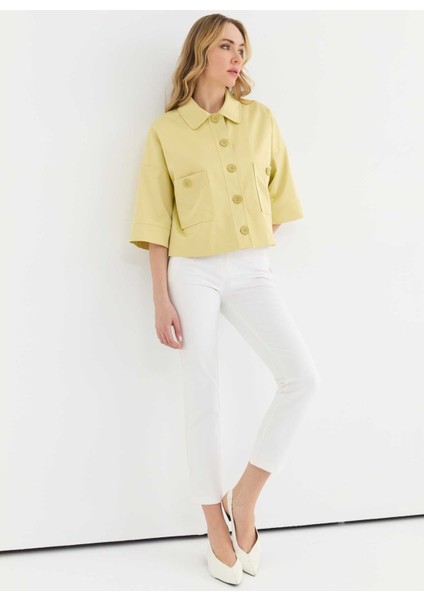 Standart Sarı Kadın Ceket 25YSL1485