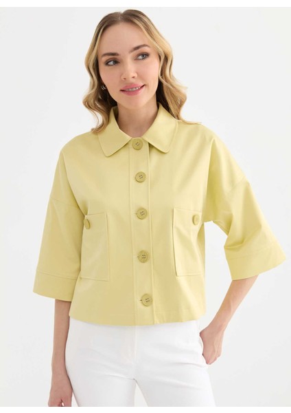Standart Sarı Kadın Ceket 25YSL1485