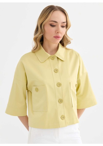 Standart Sarı Kadın Ceket 25YSL1485