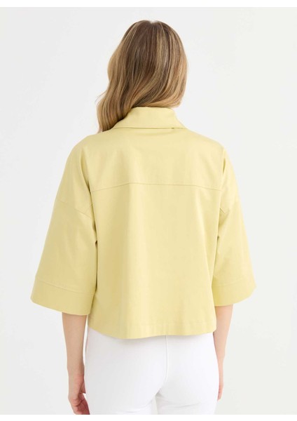 Standart Sarı Kadın Ceket 25YSL1485