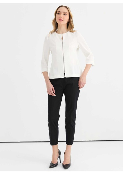 Standart Ekru Kadın Ceket 25YSL1466