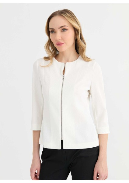 Standart Ekru Kadın Ceket 25YSL1466
