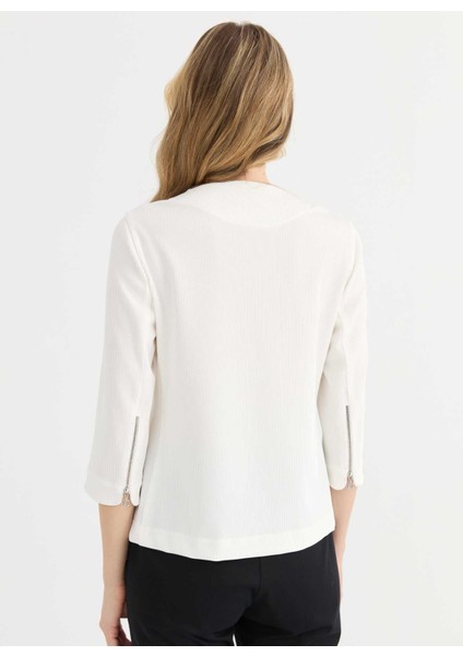 Standart Ekru Kadın Ceket 25YSL1466