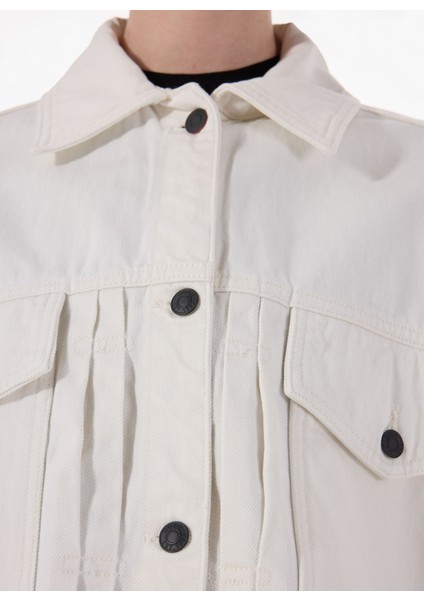 Ekru Kadın Denim Ceket 50535349 fırsatları