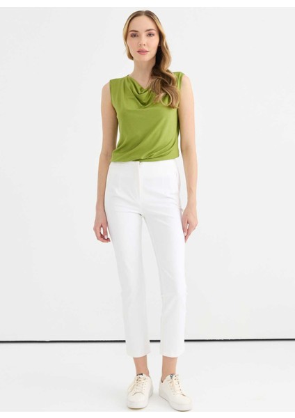 Normal Bel Standart Ekru Kadın Pantolon 25YSL5394