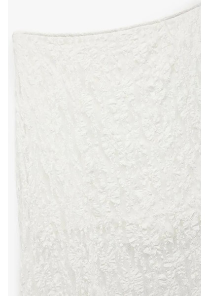 Normal Bel Beyaz Kadın Midi Etek 5SAK10055PK fırsatları