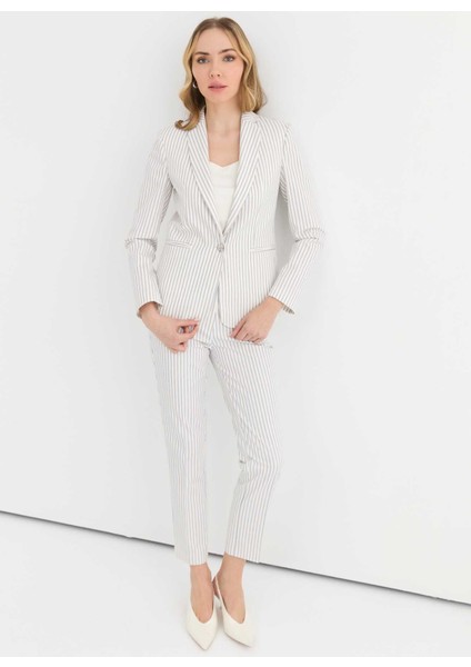 Standart Ekru Kadın Ceket 25YSL1479