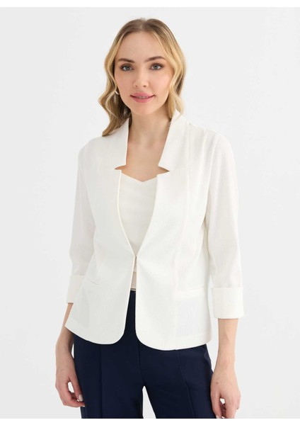 Standart Ekru Kadın Ceket 25YSL1465