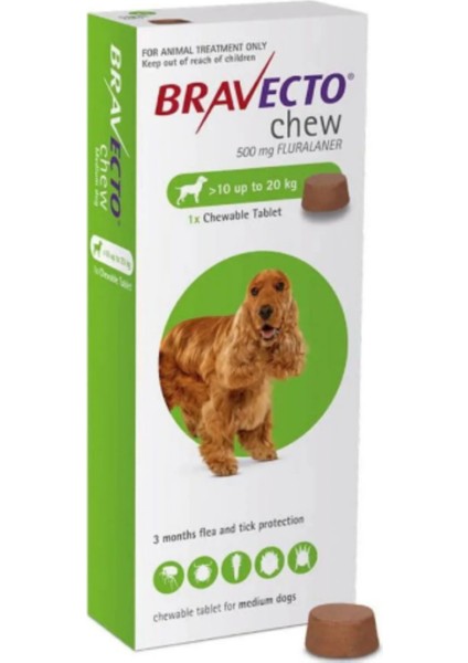 Bravectoo Köpek Tablet 10-20KG Bit Pire Kene