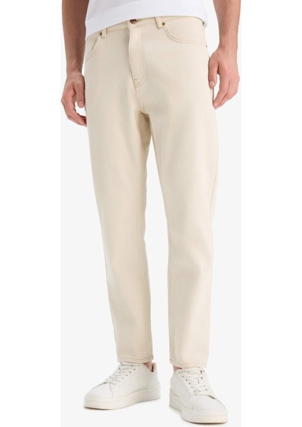 %100 Pamuk 90's Slim Fit Dar Kalıp Yüksek Bel Dar Paça Jean Pantolon E1370AX25SM