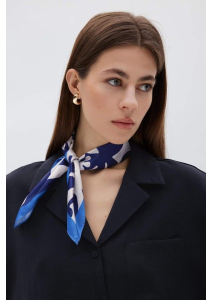 Loose Fit Ceket Yaka Modal Kısa Kollu Gömlek F0399AX25SP