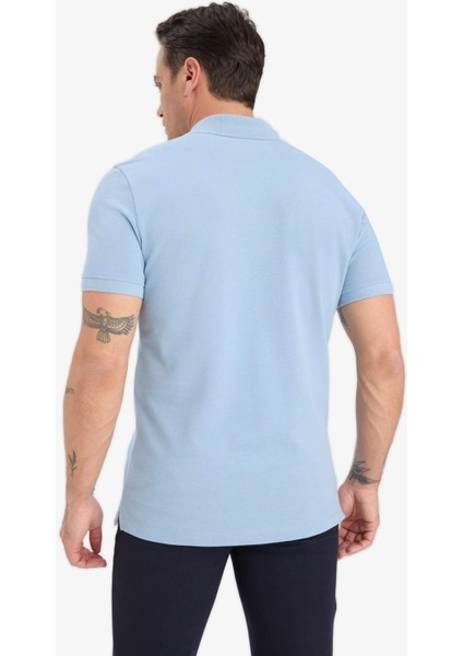 %100 Pamuk Slim Fit Dar Kesim Polo Yaka Kısa Kollu Pamuklu Nakışlı Pike Tişört E2633AX25SM indirimleri