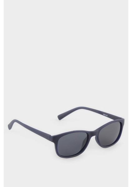 Erkek Çocuk Yuvarlak Siyah Plastik Çerçeve Siyah Cam Polarize Güneş Gözlüğü F4440A8NS