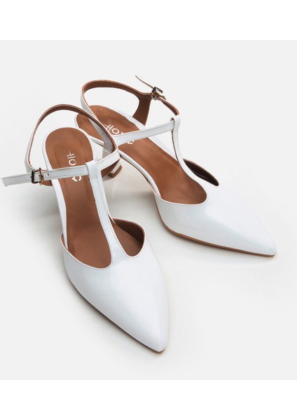 Kadın Deri Beyaz İnce Topuklu Stiletto modelleri