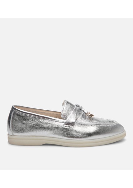 Kadın Deri Lame Loafer